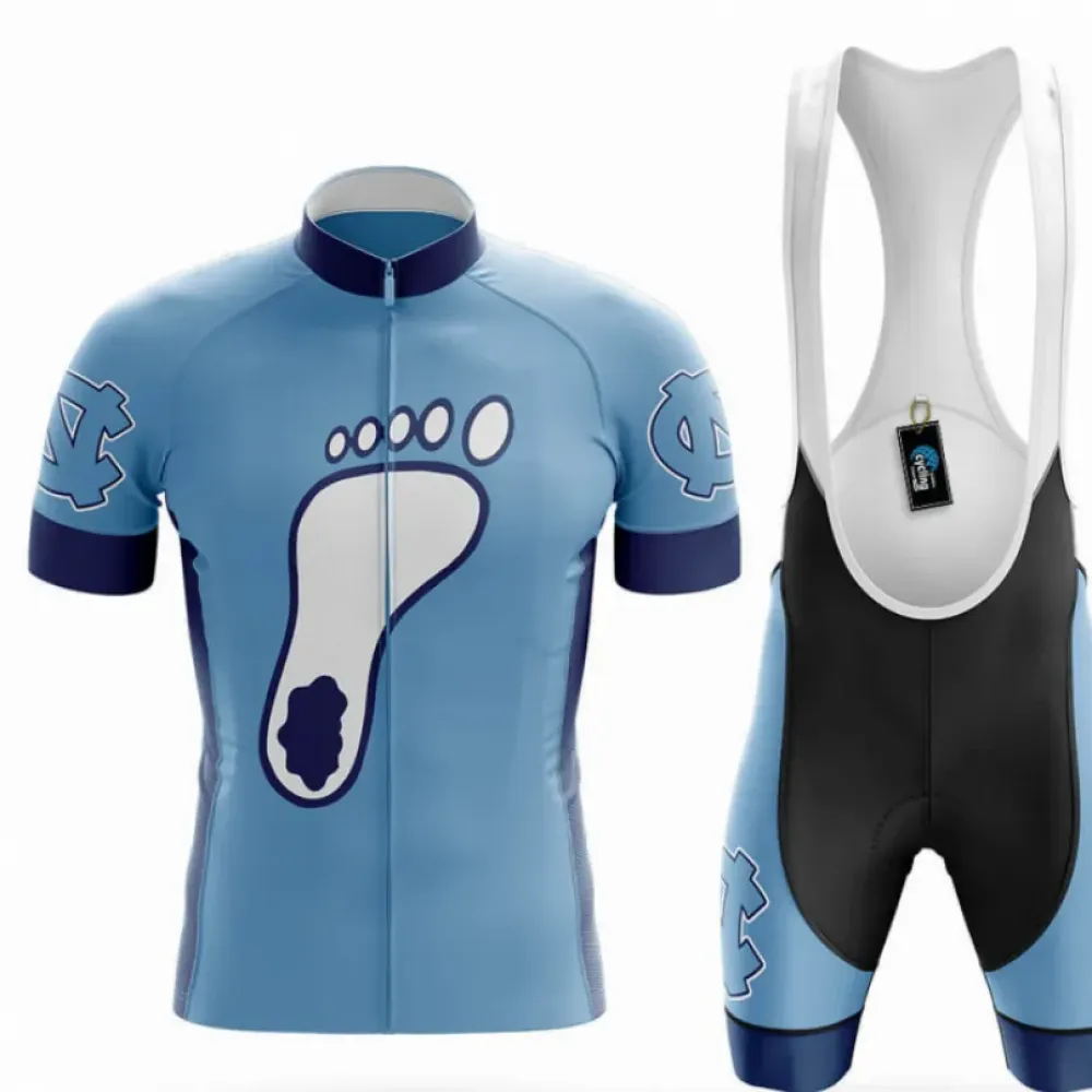 Tar Heels Cycling Kit Footprint Light Blue/Black/White
