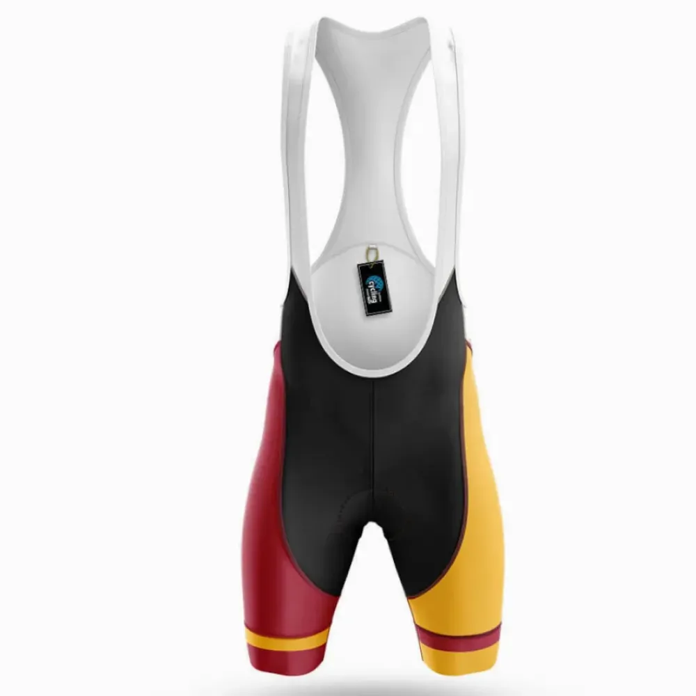 University of Southern California Cycling Bibs Breathable Yellow/Red/Black