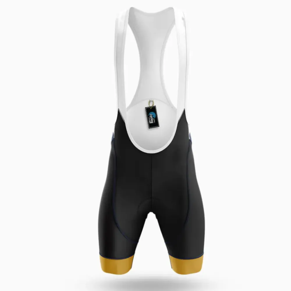 Cycling Bibs Comfortable White/Gold/Black
