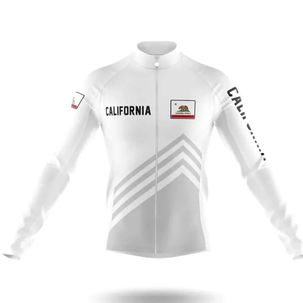 California S4 Long Sleeve White/Grey/Red