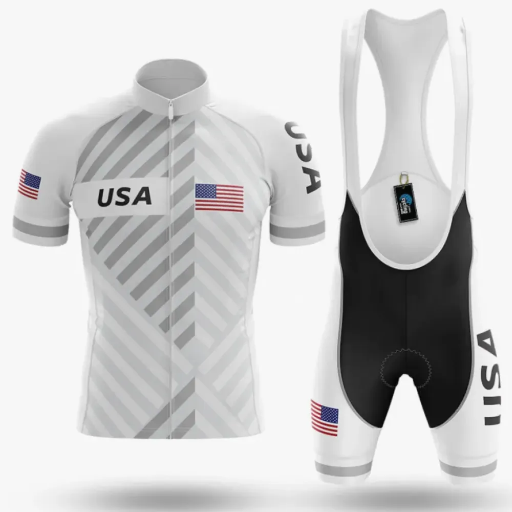USA S17 Cycling Kit Full Set White/Black/Grey