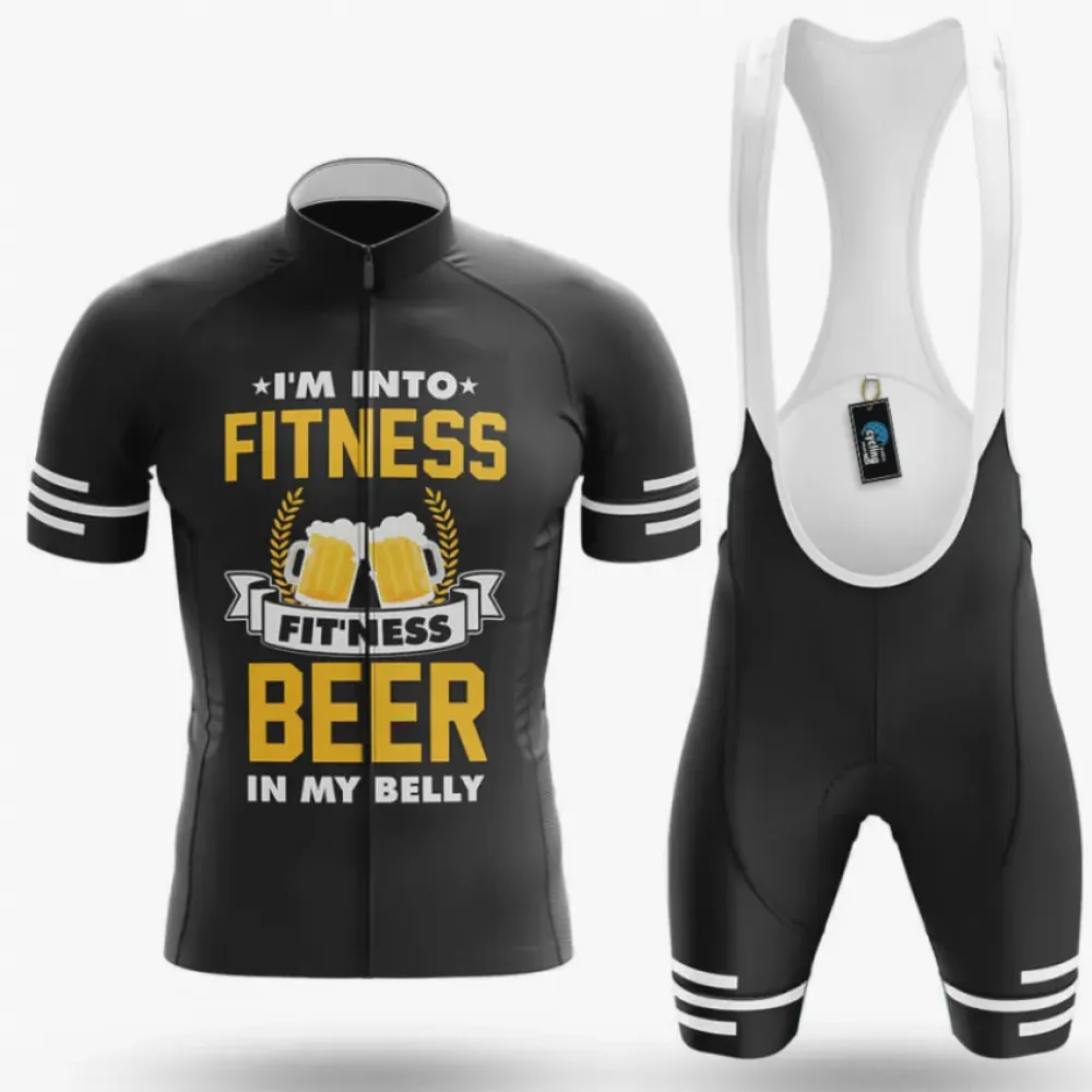 Cycling Kit Fitness Beer Black/Gold/White