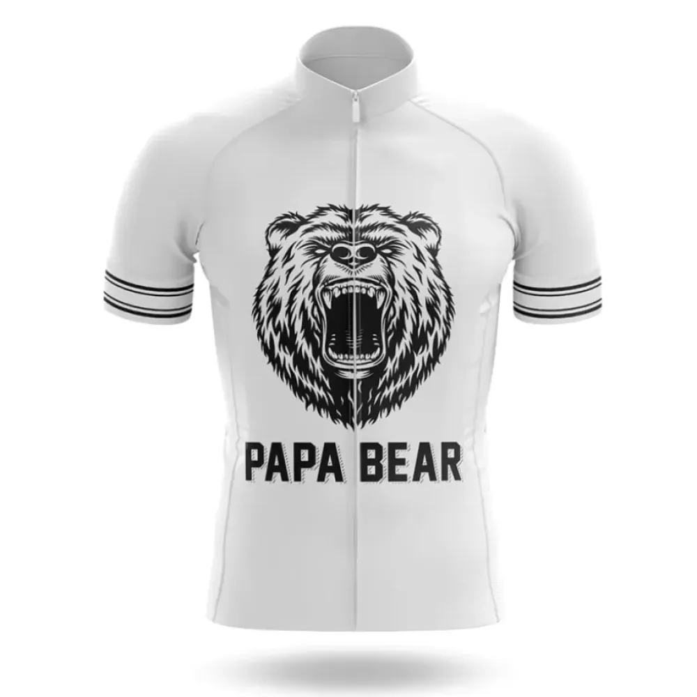Papa Bear Cycling Jersey Wild White/Black/Grey