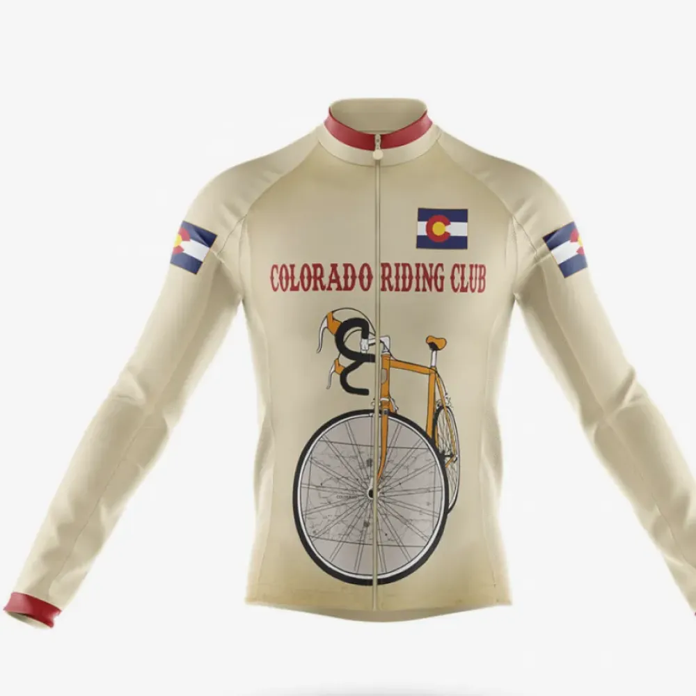 Colorado Riding Club Long Sleeve Cream/Red/Dark Blue