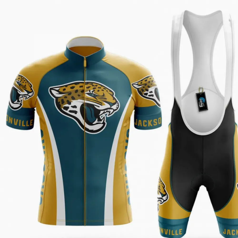Jacksonville Jaguars Cycling Kit Full Set Teal/Gold/White