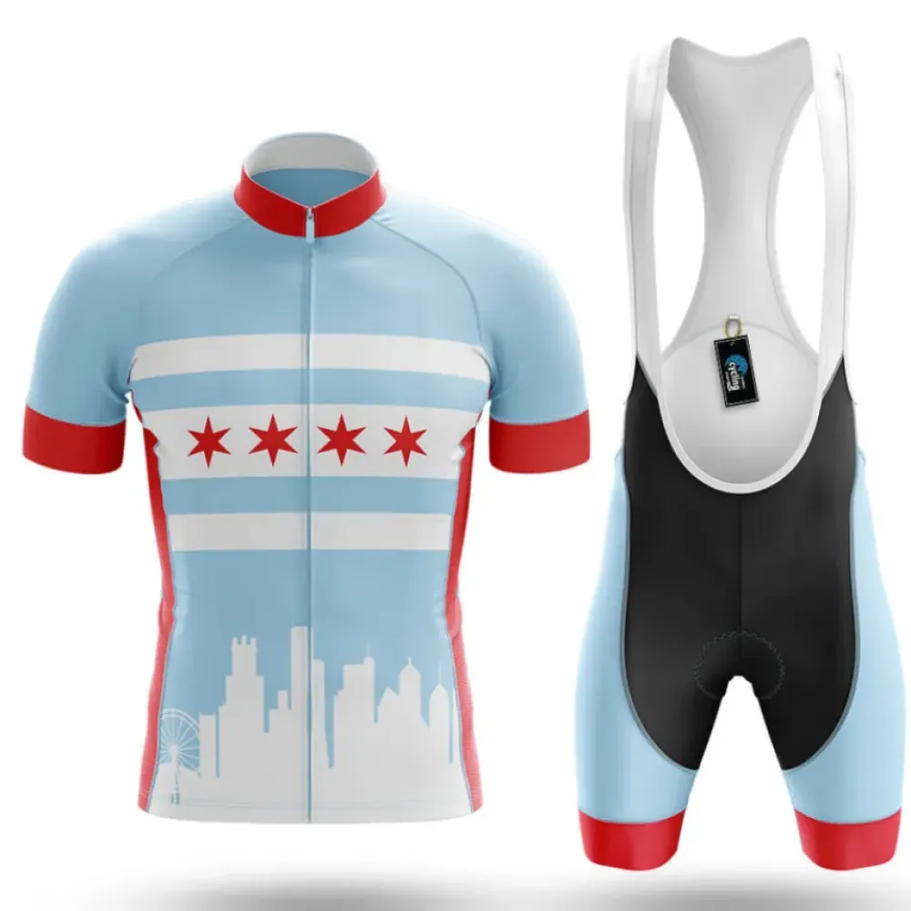 Chicago Flag Cycling Kit Full Set Sky Blue/Red/White