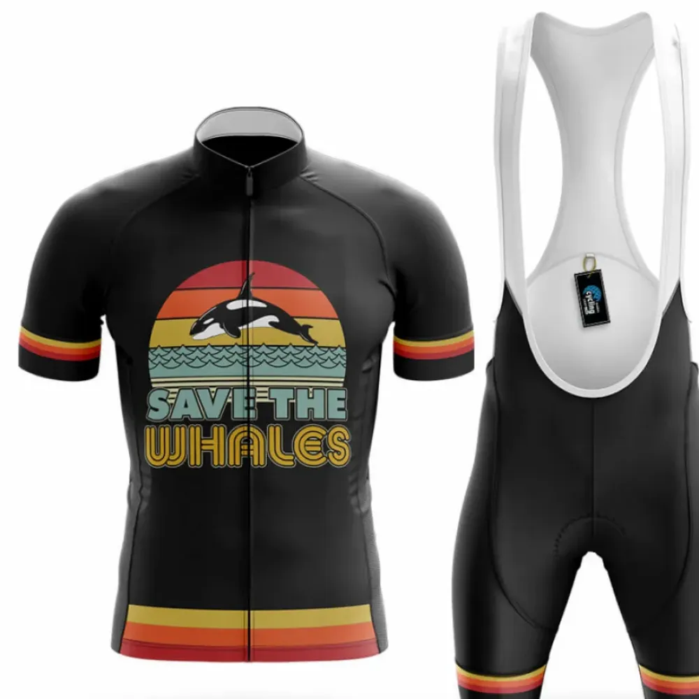 Cycling Kit Save the Whales Black/Red/Yellow