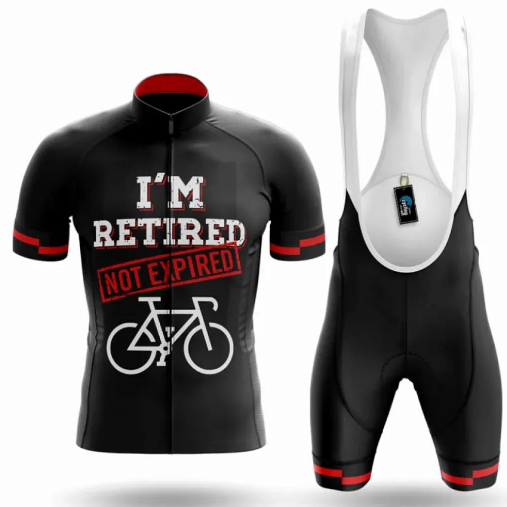 Cycling Kit Retired Not Expired Black/Red/White