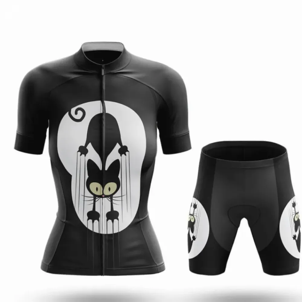 Women's Cycling Kit Black Cat Clawing Clawing/Black/Cat