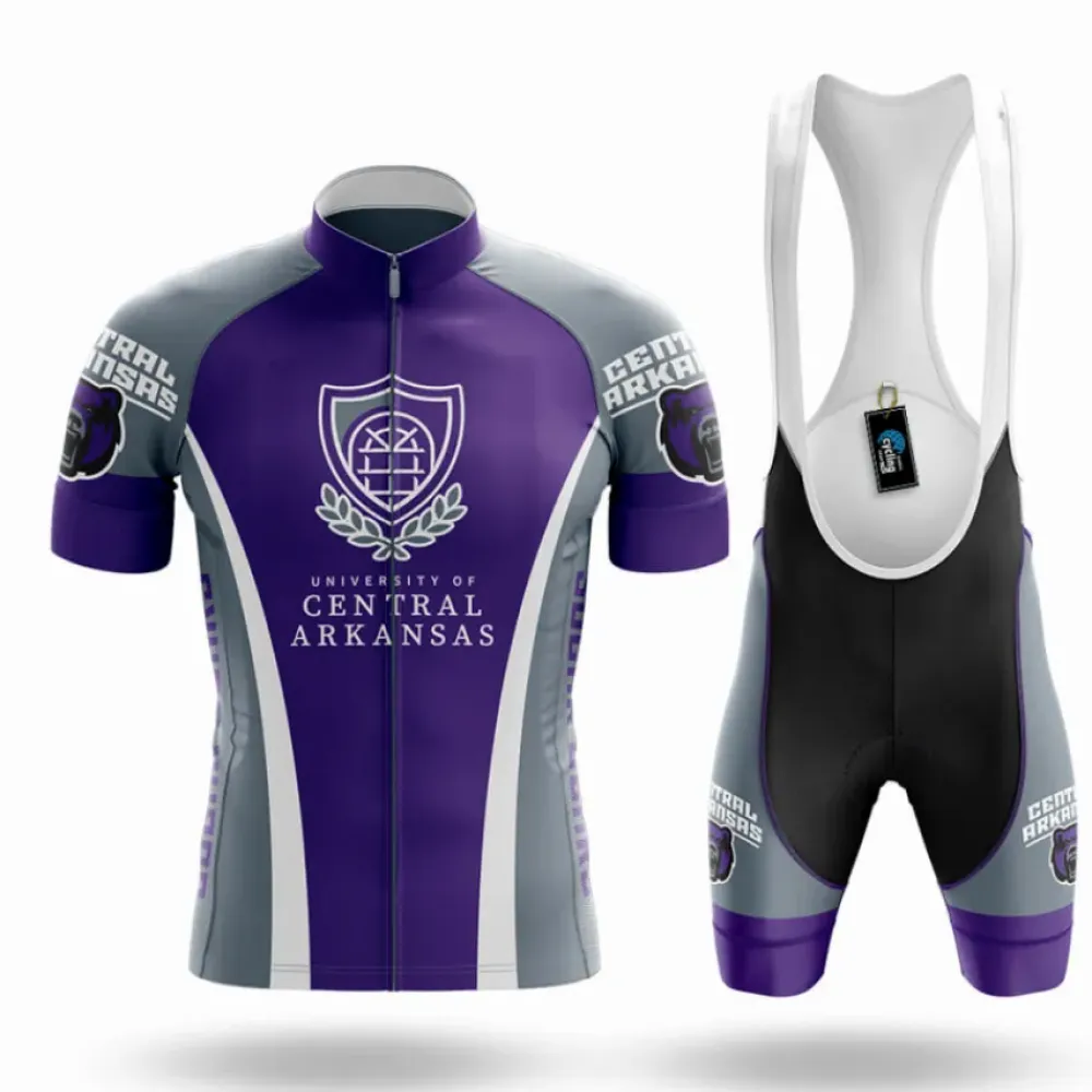 University of Central Arkansas Cycling Kit Full Set Purple/Grey/White