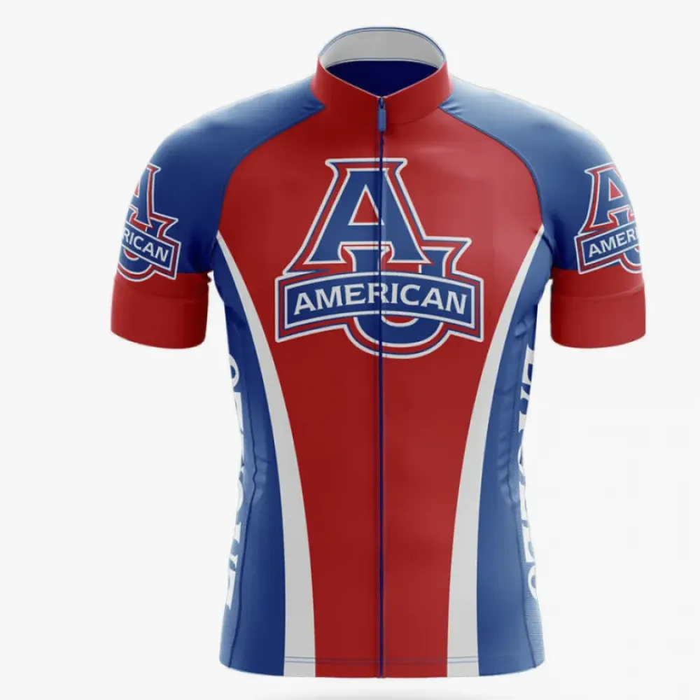 American University Cycling Jersey Red/Blue/White