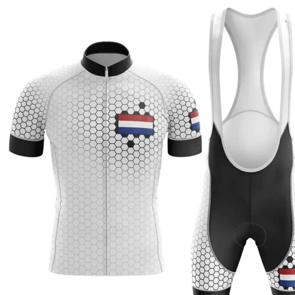 Netherlands V5 Hexagon Pattern White/Black/Red