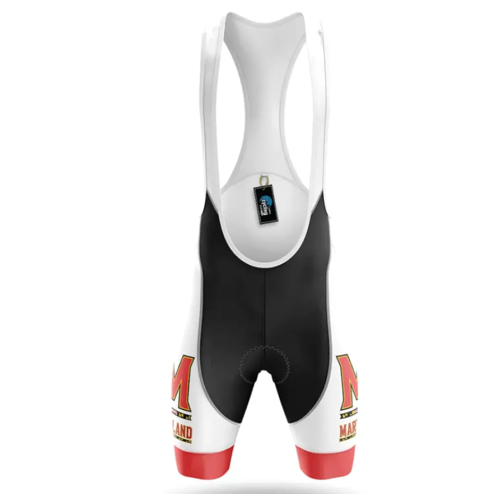 Maryland Mascot Cycling Bibs Ver.3 Comfortable White/Red/Black