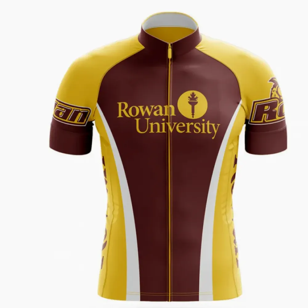 Rowan University Cycling Jersey Yellow/Brown/Gold