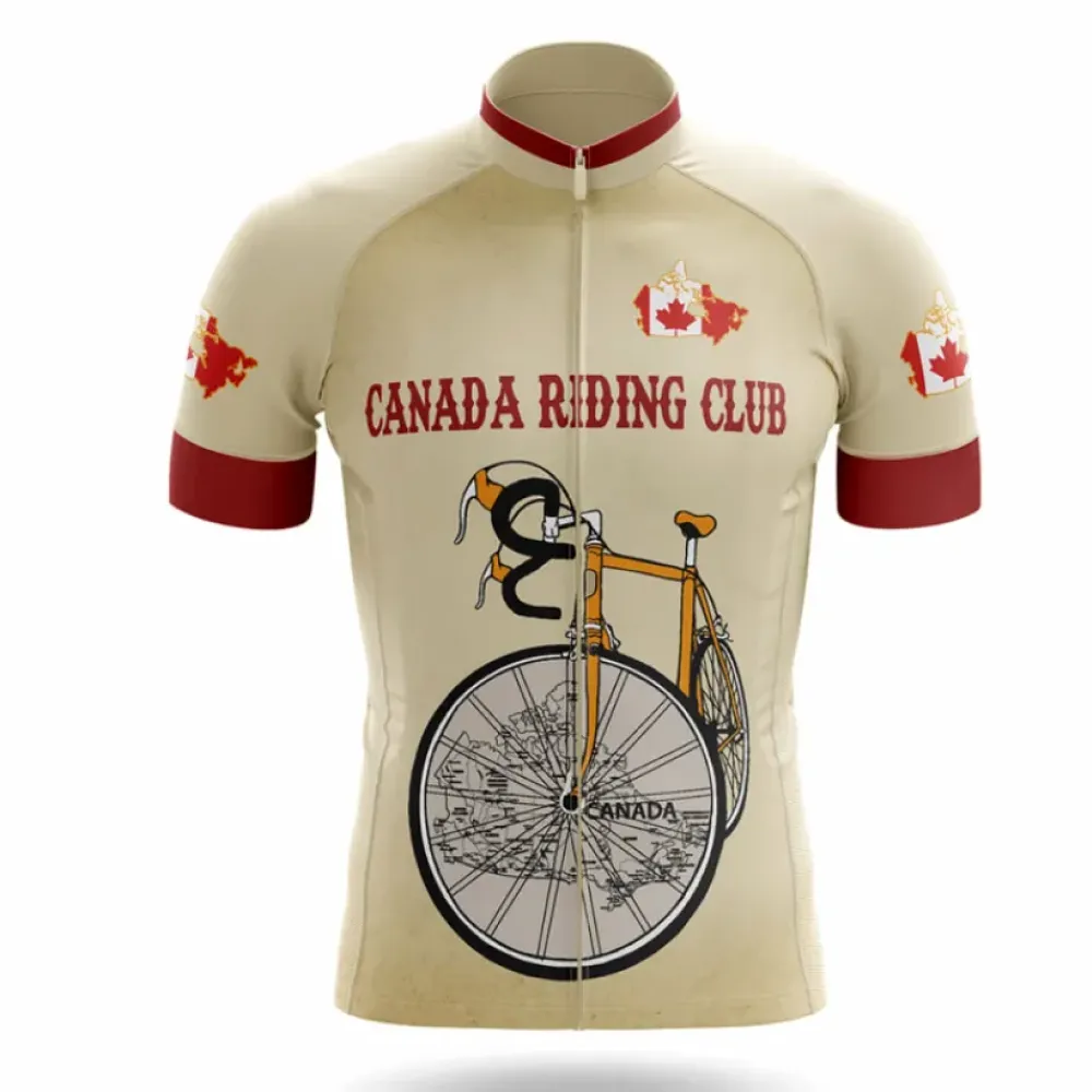 Canada Riding Club Map Design Cream/Burgundy/Red