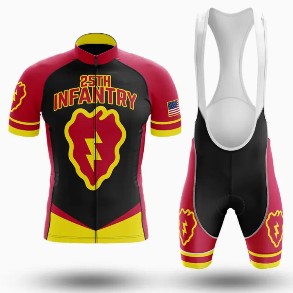 25th Infantry Division Cycling Kit Full Set Military Red/Yellow/Black