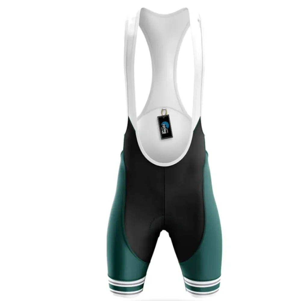 Cycling Bibs Comfortable White/Green/Black