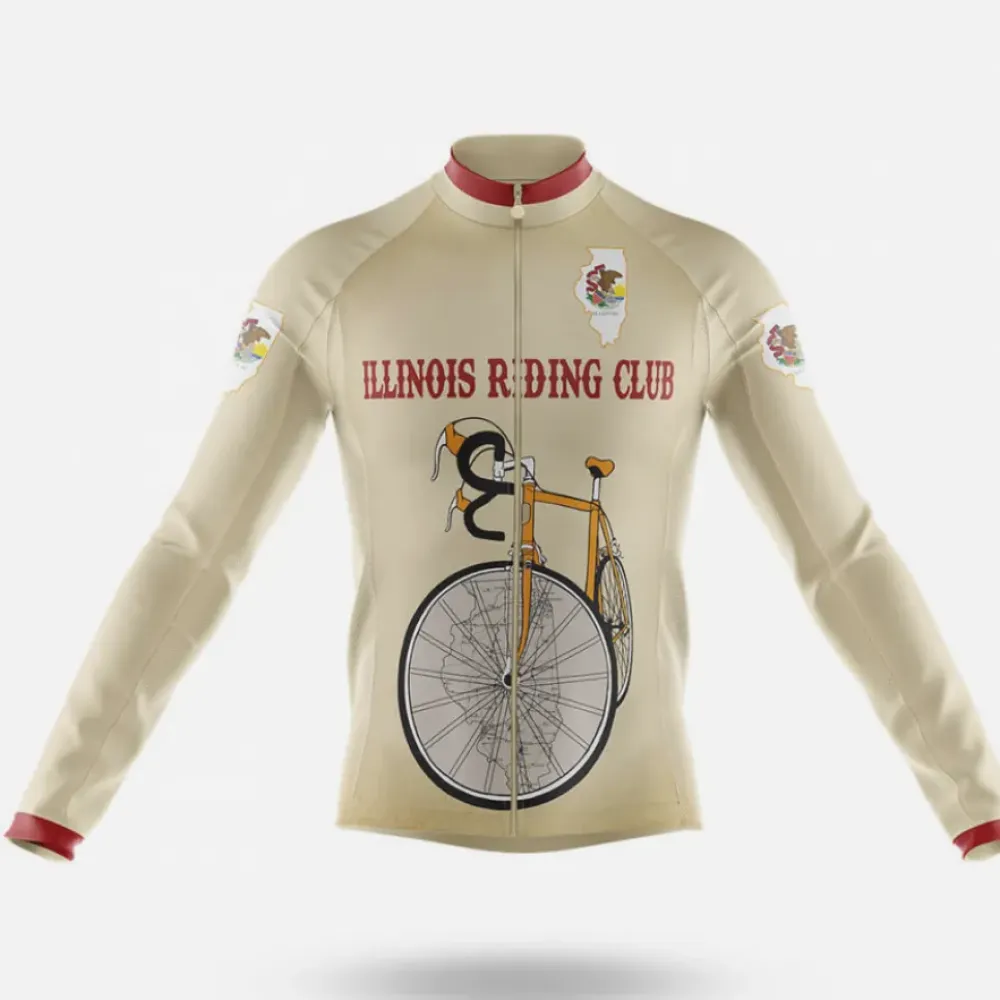 Illinois Riding Club Long Sleeve Cream/Red/Gold