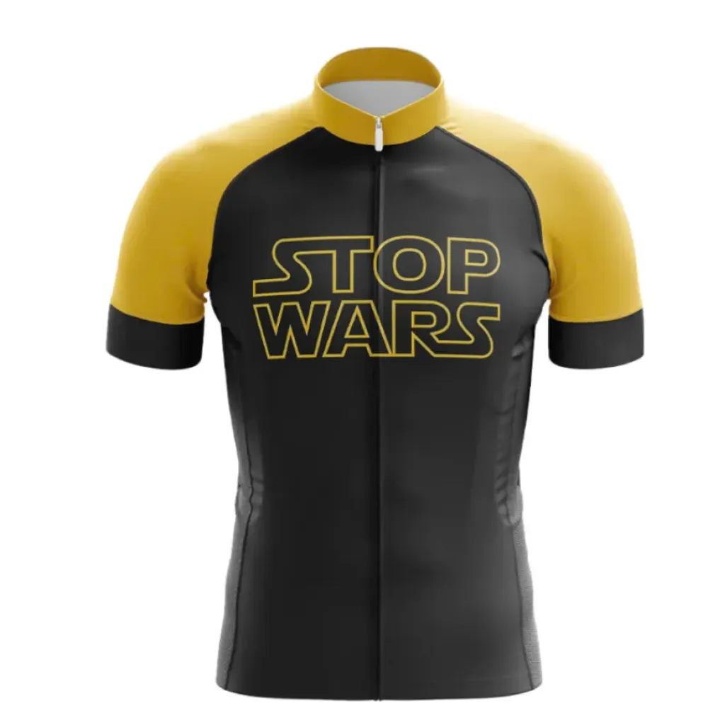 Star Wars Cycling Jersey Unique Design Black/Yellow/Gold