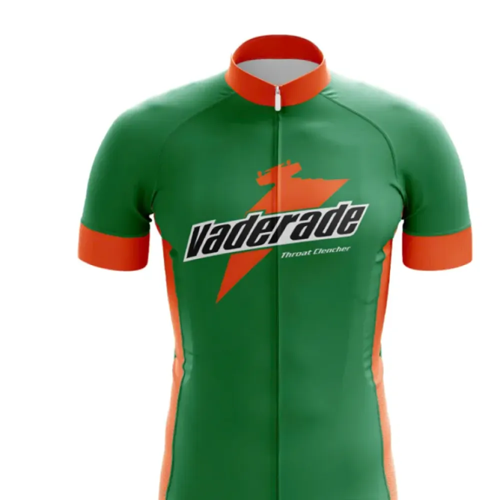 Vaderade Cycling Jersey Throat Clencher Green/Orange/Red