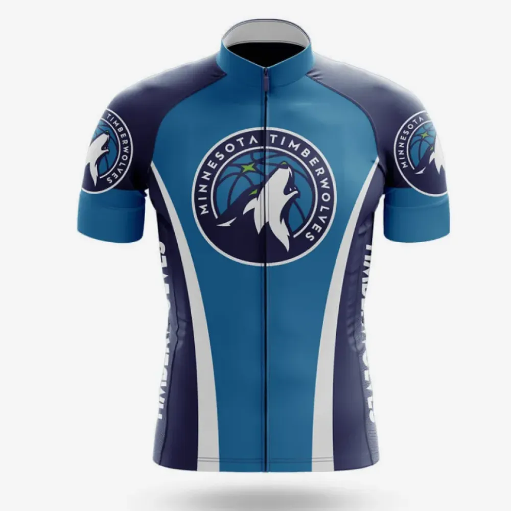 Minnesota Timberwolves Cycling Jersey Blue/White/Navy
