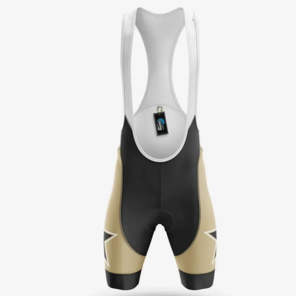Vanderbilt University USA Cycling Bibs Comfortable Black/Gold/White