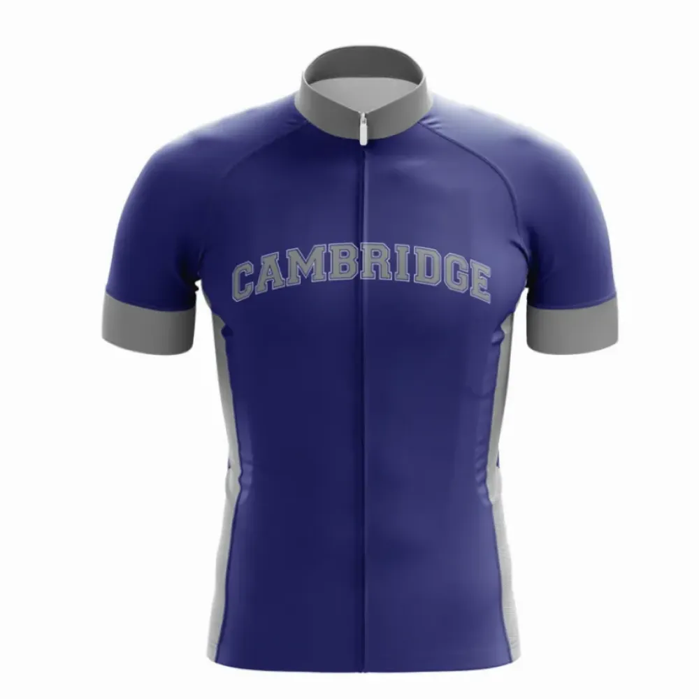 Cambridge Cycling Jersey Breathable Navy/Grey/White