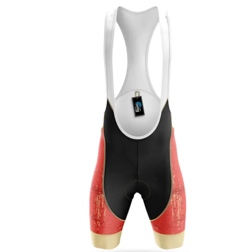 Cycling Jersey Bibs Comfortable Red/Black/Gold