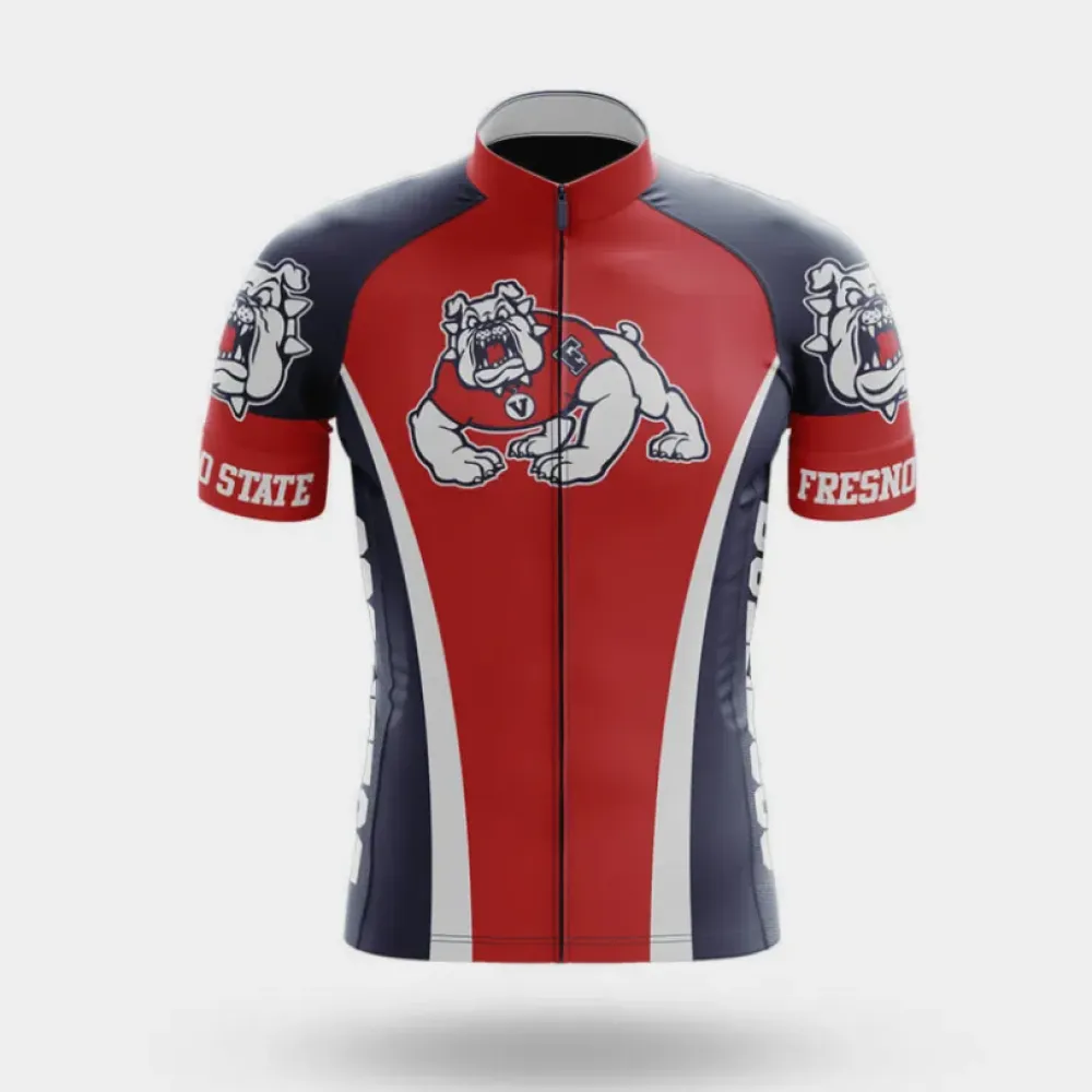 Fresno State Cycling Jersey Bulldog Red/White/Dark Blue