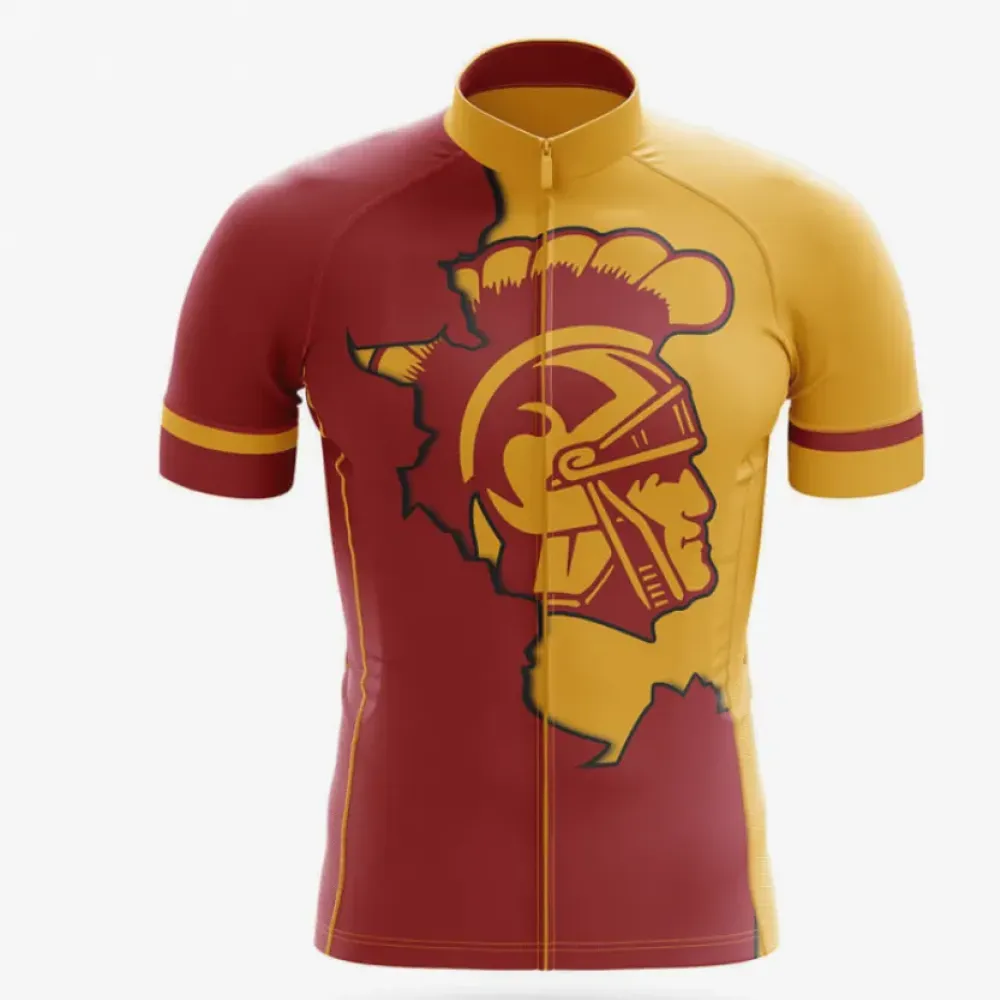 University of Southern California Cycling Jersey Trojan Maroon/Gold/Red