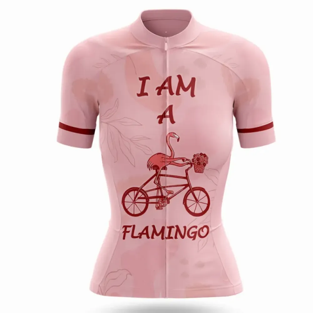 Flamingo Women's Cycling Jersey Unique Pink/Red/Grey