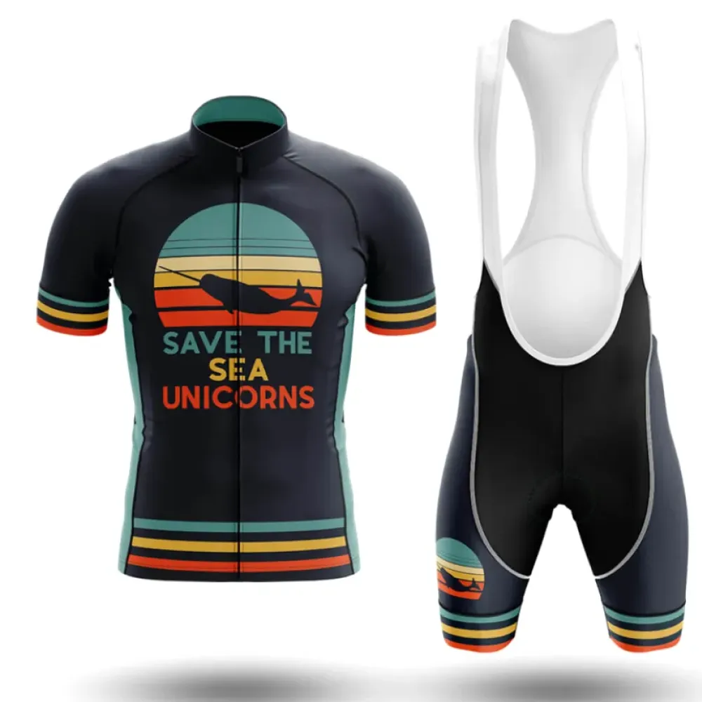 Sea Unicorns Cycling Kit Save the Sea Unicorns Navy/Green/Orange
