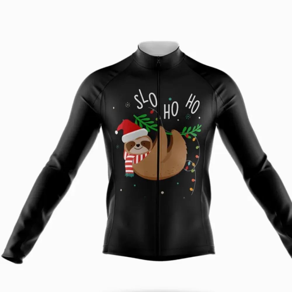 Slo Ho Ho Long Sleeve Cycling Jersey Black/Red/Green