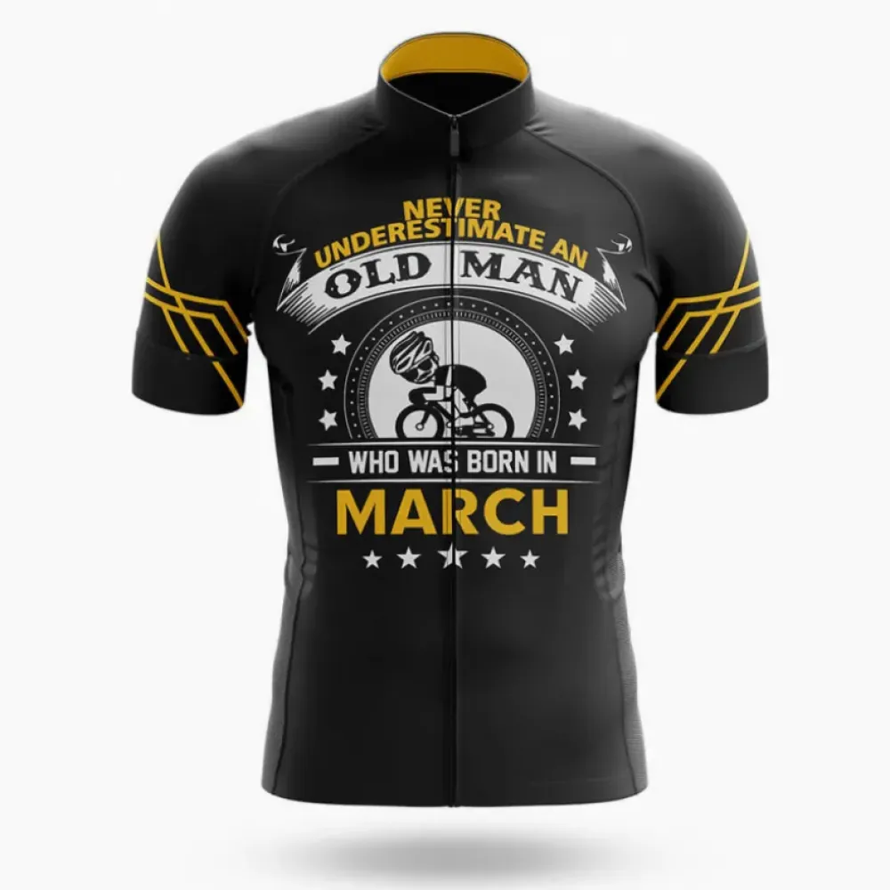 March Cycling Jersey Bold Design Black/Yellow/White