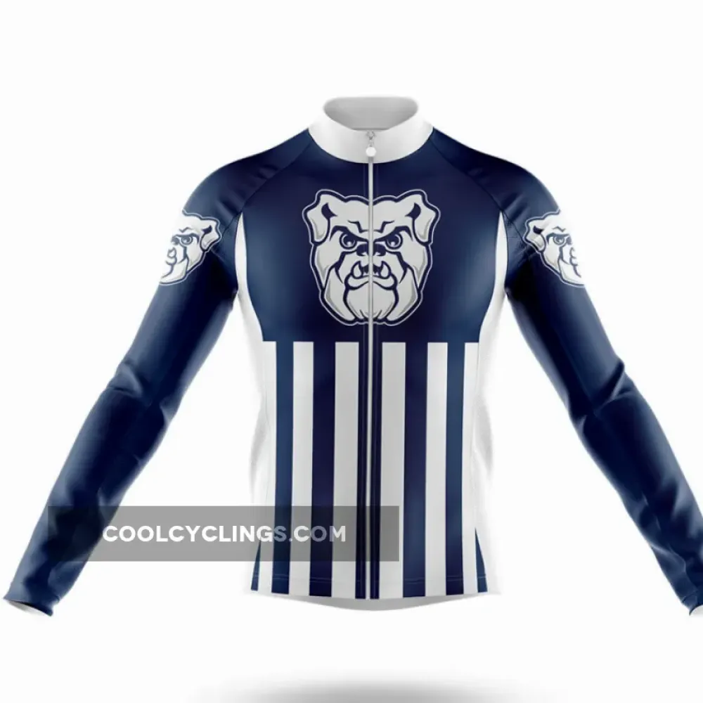 Butler University USA Cycling Jersey Long Sleeve Navy/White/Blue