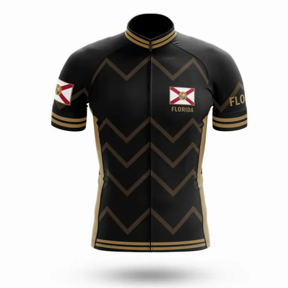 Florida V17 Cycling Jersey Black/Gold/Red