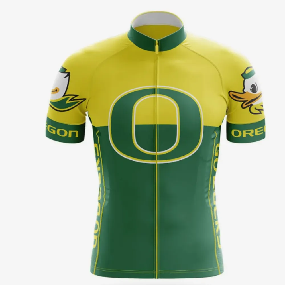 Oregon Duck Cycling Jersey Green/Yellow/White