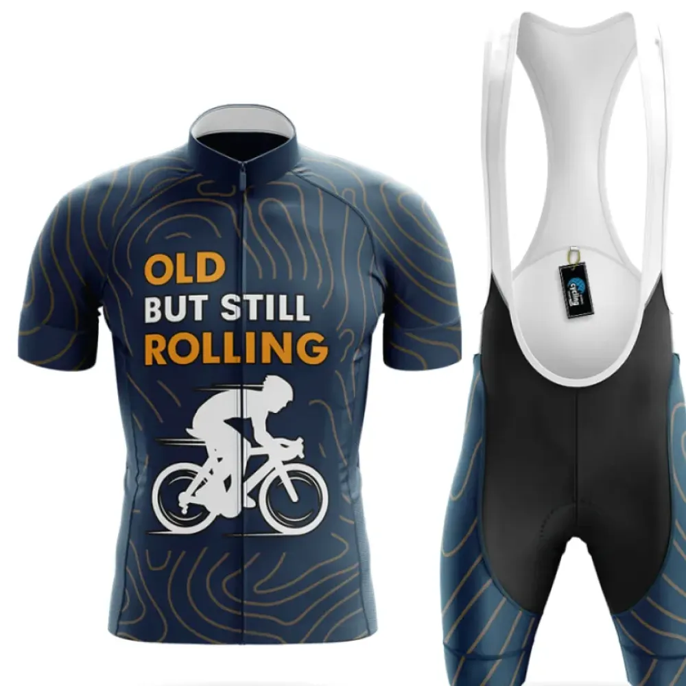 Cycling Kit Old But Still Rolling Navy/Gold/White