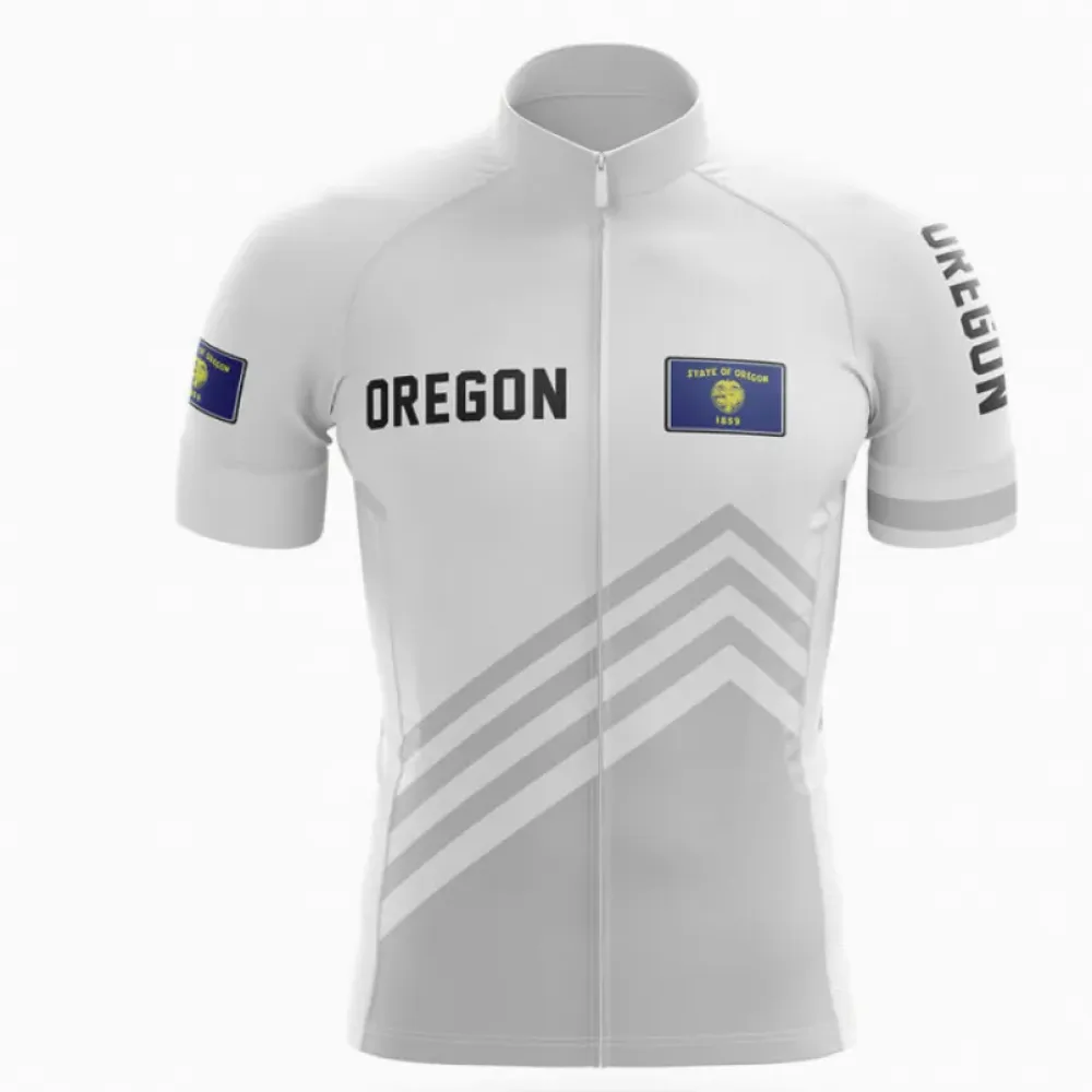 Oregon S4 Cycling Jersey White/Grey/Black