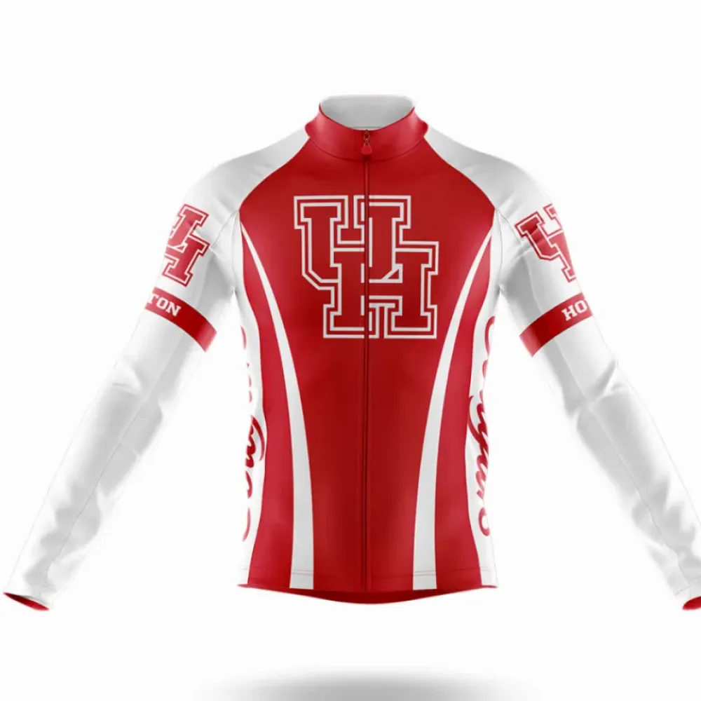 Houston Cycling Jersey Long Sleeve Red/White/Black
