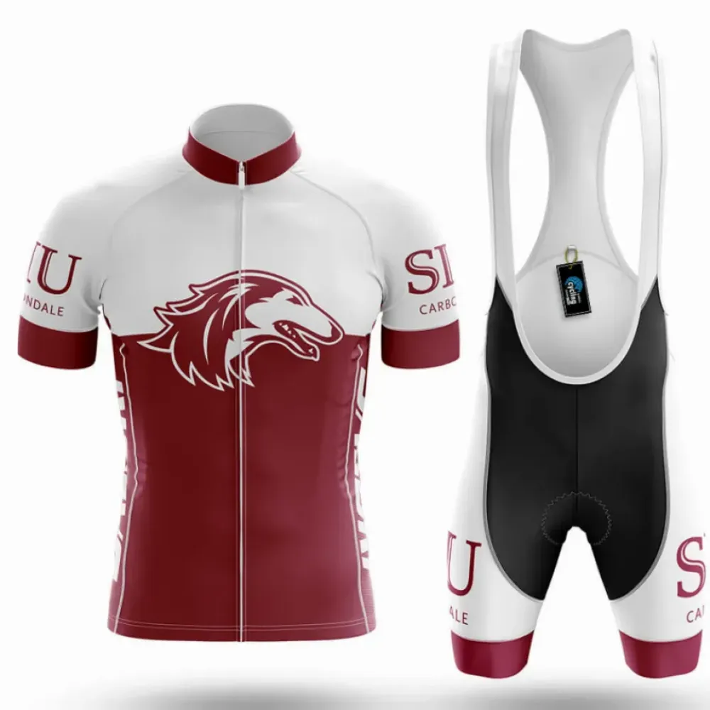 Southern Illinois University Carbondale Cycling Kit Full Set Ver.2 Wolf Head Maroon/White/Black