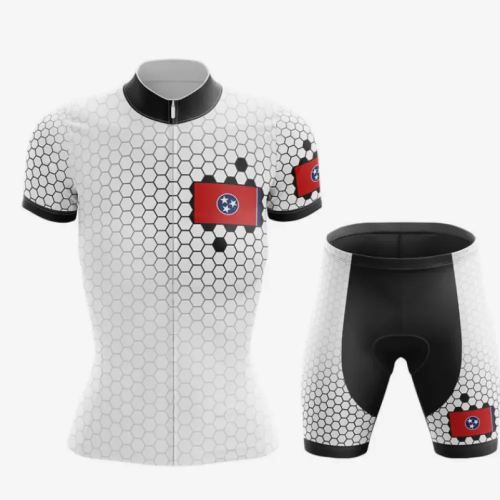 Tennessee Women V7 Cycling Kit White/Red/Black