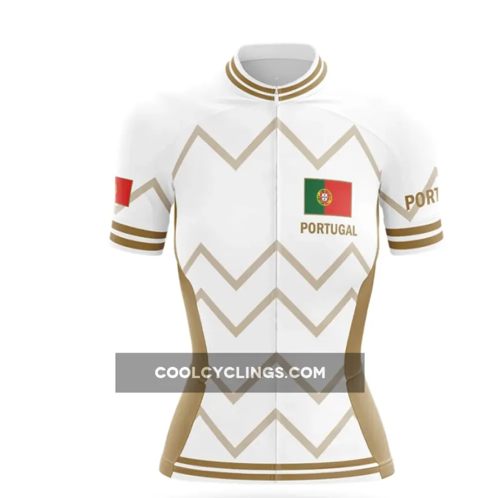 Portugal Women V17 Cycling Jersey White/Gold/Red