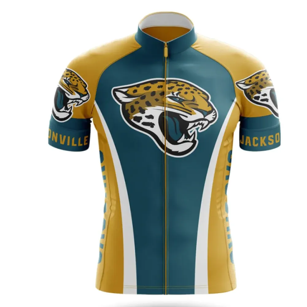 Jacksonville Jaguars Cycling Jersey Blue/Gold/White