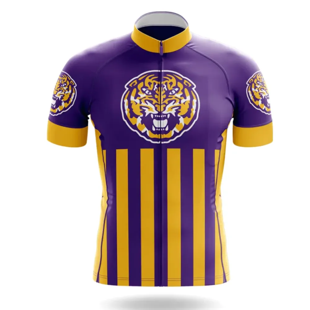 Louisiana State University USA Cycling Jersey Purple/Gold/Yellow