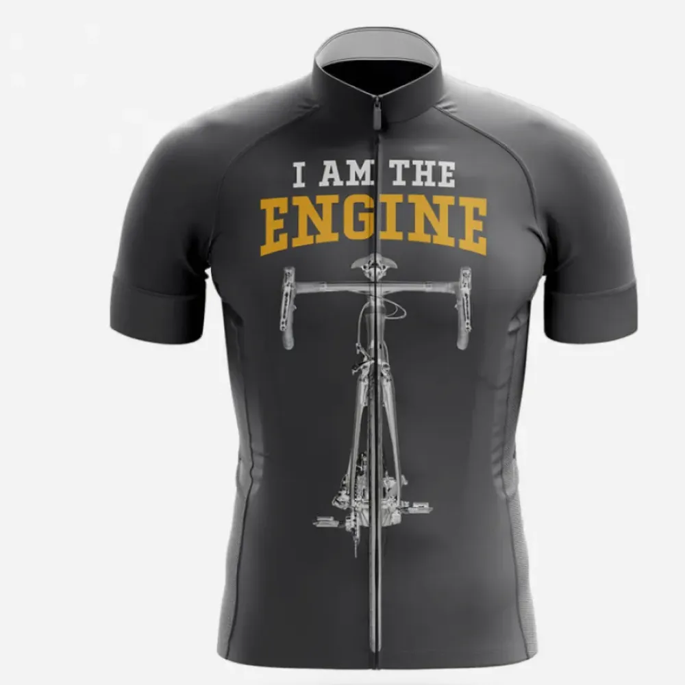 Cycling Jersey Engine Black/Gold/White