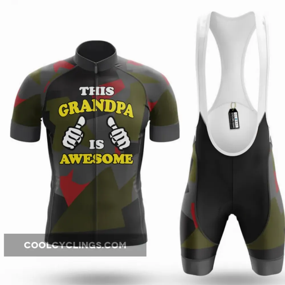 Awesome Grandpa Cycling Kit Full Set Ver.2 Awesome Black/Red/Green