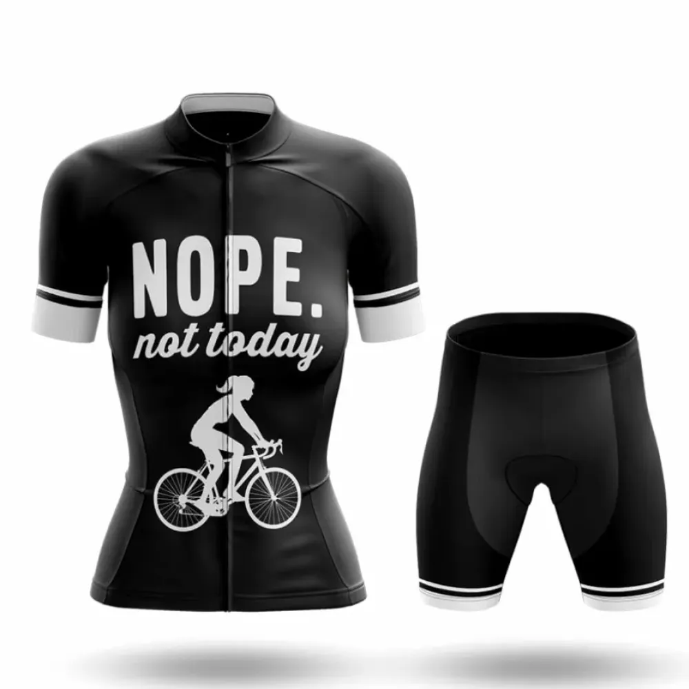 Women's Cycling Kit Nope Not Today Black/White/Grey