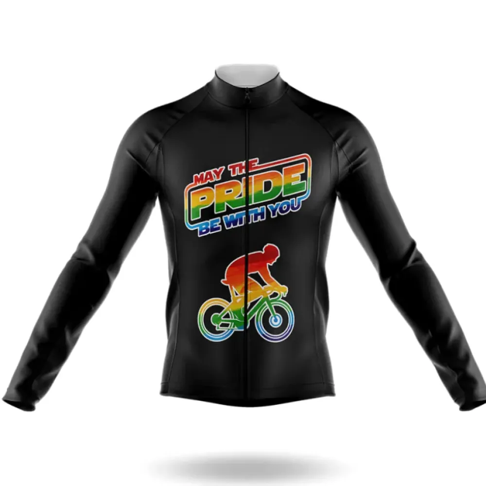Pride Long Sleeve Cycling Jersey Black/Green/Orange