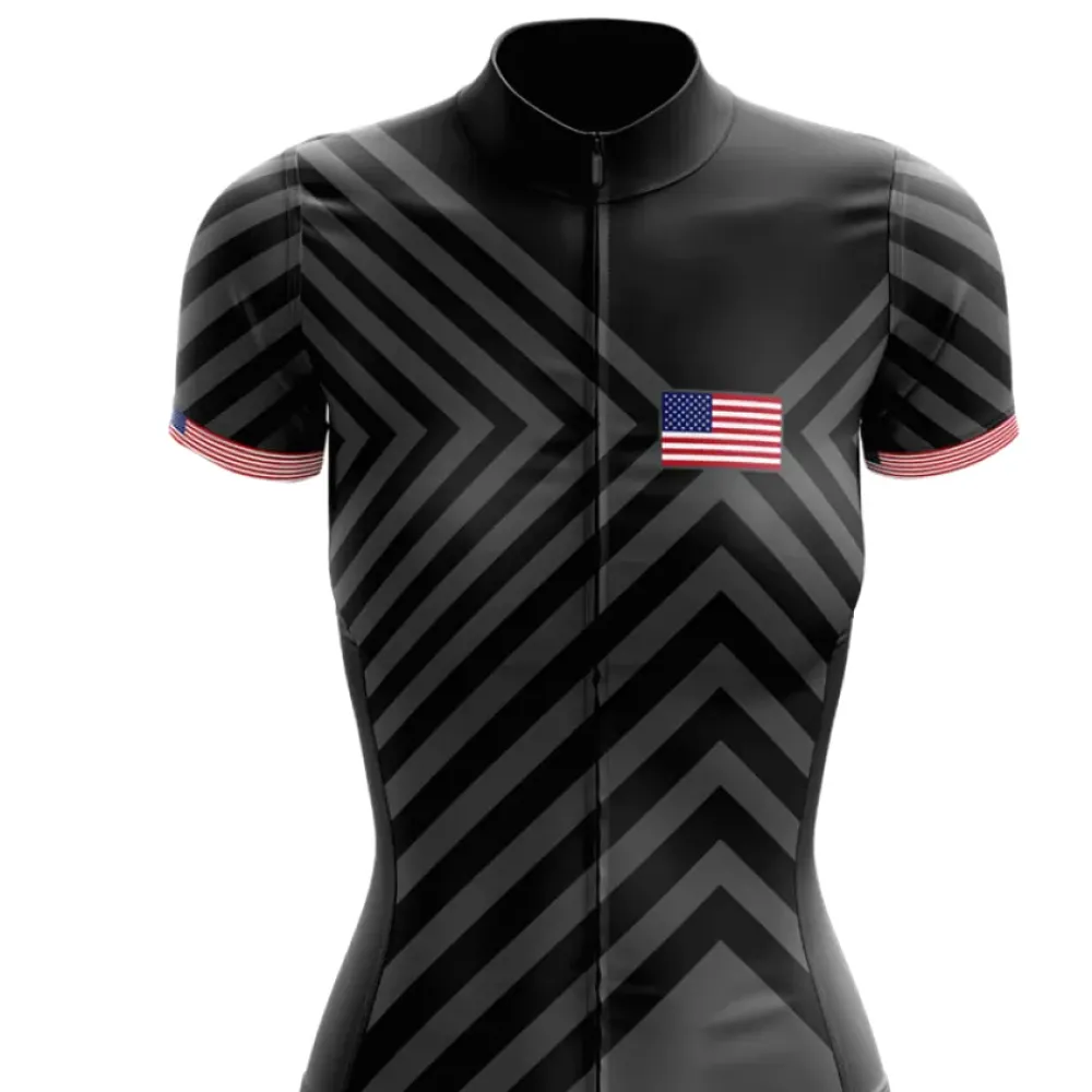 USA V13 American Flag Black/Gray/Red